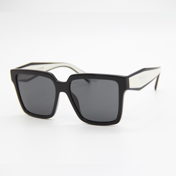 NEW PR24ZS 1AB5S0 WOMEN’S PRADA SUNGLASSES SPR 24Z BLACK WHITE PRADA PR 24ZS - Picture 4 of 12